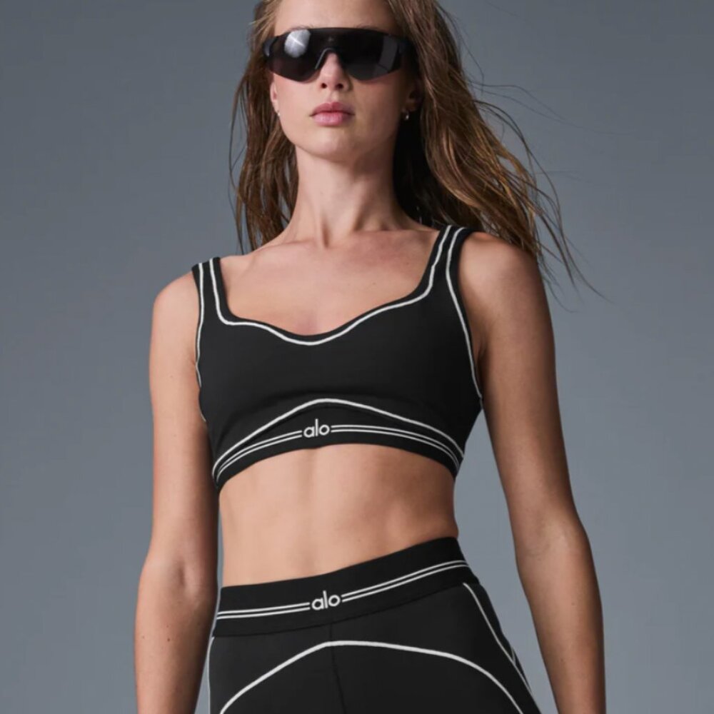ALO Yoga Black Crop Top and Pants